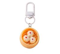 XUCZHAI Simulation Fruit Keychain Resin Apple Lemon Strawberry Orange Keyring for Women Handbag Pendant DIY Jewelry(Yellow)