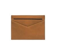 XUCZHAI Tarjetero de Piel Vaca Crazy Horse, Funda Fina auténtica for identificación, Monedero pequeño(Brown)