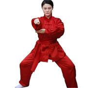 XUCZHAI Traje de Tai Chi, Uniformes Servicio actuación Artes Marciales, niños Adultos, Hombres y Mujeres en el Mismo párrafo, Ropa(Red,S)