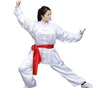 XUCZHAI Traje de Tai Chi, Uniformes Servicio actuación Artes Marciales, niños Adultos, Hombres y Mujeres en el Mismo párrafo, Ropa(White,XXXL)