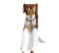 XUCZHAI Vestido de Playa Diseño Estampado Casual Vintage Floral Slip(M)