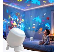 XUDUOO Dynamic Rotating LED Proyector Light, proyector de cielo estrellado con base, lámpara LED de estrellas para niños, Galaxy Projector para cumpleaños y decoración de habitación infantil
