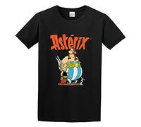 Xue Fu Rong Asterix Asterix & Obelix Cool Casual Durable Street Tide Pattern T-Shirt Black S