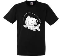 Xue Fu Rong Carp Fishing Angler Carp Angler Carp Team carphunter t-Shirt Shirt T-Shirt Black M