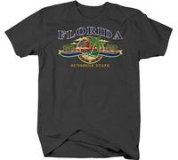 Xue Fu Rong FloridaSunshineStatePalmTreesRelaxingOceanBeachWavesTShirtforMen T-Shirt Black S