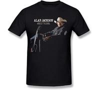 Xue Fu Rong Man'S Alan Jackson Angels and Alcohol Breathable Young Traveling T Shirts Gift T-Shirt Black 3XL