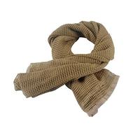 XUE Red de Camuflaje Táctica Bufanda Militar Shemagh KeffIyeh para Hombre Mujer para la Caza de Airsoft Camuflarse 180cm x 90cm (Marron)