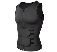 XUEBIN Chaleco Sauna Hombre Fajas Reductoras Adelgazantes Hombres Compresion De Neopreno Chaleco para Adelgazante Sudoración con Cremallera para Deporte Fitness Traje Sauna(XXL)