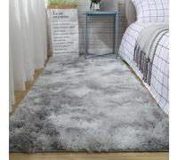 XUEDNGM Alfombra Alfombra Salon 150 x 190 cm Suaves de La Pelusa, Lavable y Antideslizante, Muy Suave Alfombras Suaves Lavables Alfombras Antideslizantes para Salón, Gris Claro
