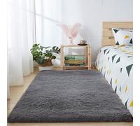 XUEDNGM Alfombra Salón Alfombra de Salón 140 x 300 cm Modernas Pelo Largo Lavables, Suave, Esponjosa, Antideslizante Alfombra Mullida Antideslizante Que No Se Desprende para Salón, Gris