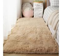 XUEDNGM Alfombra Salón Alfombra de Salón 40 x 170 cm Suaves de La Pelusa, Lavable y Antideslizante, Muy Suave Alfombra Shaggy Pelo Alfombras de Habitacion Modernas para Salón, Camello