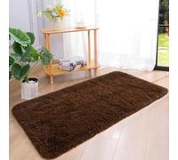 XUEDNGM Alfombra Salón Alfombra de Salón 50 x 220 cm Modernas Pelo Largo Lavables, Suave, Esponjosa, Antideslizante Alfombras Suaves Alfombras para Salón y Dormitorio para Salón, marrón