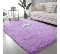 XUEDNGM Alfombra Salon de Habitacion 70 x 120 cm Suaves de La Pelusa, Lavable y Antideslizante, Muy Suave Alfombra Mullida Que No Se Desprende para Salón, Morado