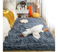 XUEDNGM Alfombra Salon de Habitacion 80 x 100 cm Modernas Pelo Largo Lavables, Suave, Esponjosa, Antideslizante Alfombra Antideslizante Salon Alfombra de Pelo Suave para Salón, Gris Claro