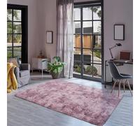 XUEDNGM Alfombra Salon de Habitacion 90 x 170 cm Modernas Pelo Largo Lavables, Suave, Esponjosa, Antideslizante Alfombra Dormitorio Antideslizantes para Salón, Rosa Morado