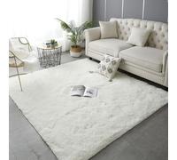 XUEDNGM Alfombras de Área Alfombras Salon 220 x 245 cm Unicolor Lavable Suave, Parte Inferior Antideslizante, Antideslizante Shaggy Alfombras Dormitorio Modernas para Salón, Blanco