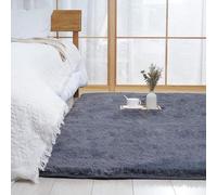 XUEDNGM Alfombras de Área Alfombras Salon 220 x 300 cm Modernas Pelo Largo Lavables, Suave, Esponjosa, Antideslizante Alfombra de Interior para Dormitorio para Salón, Gris