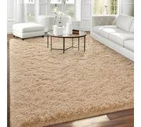 XUEDNGM Alfombras Dormitorio Modernas 90 x 240 cm Parte Inferior Antideslizante, Lavable hasta 30 Grados, Muy Suave Alfombra Moderna Mullida Alfombras de Salon Lavable para Salón, Camello