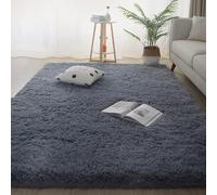 XUEDNGM Alfombras Salón Alfombras Modernas 140 x 170 cm Unicolor Lavable Suave, Parte Inferior Antideslizante, Antideslizante Alfombra Antideslizante Salon Alfombra de Pelo Suave para Salón, Gris