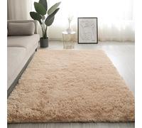 XUEDNGM Alfombras Salón Pelo Largo 270 x 270 cm Parte Inferior Antideslizante, Lavable hasta 30 Grados, Muy Suave Lavable Antideslizante Alfombra Grande para Salón, Beige