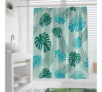 XUEDNGM Cortinas Baño Cortina de Ducha de Poliéster 110 x 215 cm Poliéster Cortina Ducha Cortina Ducha Lavable Cortina Bañera Secado Rápido, Lavable, Dobladillo Ponderado, con Ganchos, Hojas