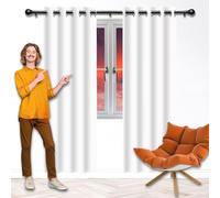 XUEHMIN Cortinas Salon Opacas 1 Piezas 360 x 220 cm Cortinas Termicas Aislantes Frio y Calor Salon Termicas Aislantes per Camera da Letto e Soggiorno, Blanco