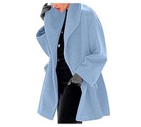XUEJIANN Abrigo cálido para mujer - Abrigo de lana Chaqueta Trench Abrigo de invierno para mujer Elegante Chaqueta Chaqueta de entretiempo Chaquetas de punto Traje tradicional de gran tamaño Abrigo de