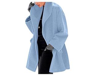 XUEJIANN Abrigo cálido para mujer - Abrigo de lana Chaqueta Trench Abrigo de invierno para mujer Elegante Chaqueta Chaqueta de entretiempo Chaquetas de punto Chaqueta tradicional Tamaños grandes