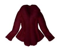 XUEJIANN Abrigo de piel sintética para mujer - Chaqueta de invierno para mujer, con capucha de pelo corto, delgado, abrigo sintético para abrigo de piel, cárdigan de punto, elegante, negro, abrigo de