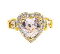 XUEJIANN Cómo medir el tamaño de tu dedo para un anillo en forma de corazón, anillo femenino, accesorios de joyería de arriba y abajo, E, Metal, Sin piedras preciosas