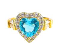 XUEJIANN Cómo medir el tamaño de tu dedo para un anillo en forma de corazón, anillo femenino, accesorios de joyería de arriba y abajo, E, Metal, Sin piedras preciosas