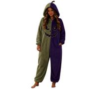 XUEJIANN Conjunto de pijama esponjoso para mujer con capucha, overol de | Conjunto de pijama de forro polar para mujer, de manga larga, con cremallera, ajuste holgado, camisones a la moda, informales