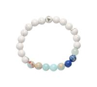 XUEJIANN Reloj de pulsera unisex de ocho planetas con cuentas de piedra natural, pulsera de vibración de piedra natural de 8 mm, talla única, Cristal artificial, No es una piedra preciosa