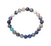 XUEJIANN Reloj de pulsera unisex de ocho planetas con cuentas de piedra natural, pulsera de vibración de piedra natural de 8 mm, talla única, Cristal artificial, No es una piedra preciosa