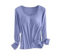 XUEJIANN Ropa de descanso para mujer, camiseta de algodón de manga larga para mujer, pijamas de algodón blanco para mujer, ropa de noche de talla grande, conjuntos de pijama de cuello redondo, ropa de