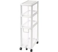 XUELOMZ Gabinete de Piso para baño con cajones de Almacenamiento apilables, gabinete de Piso de Esquina para baño Estrecho de 4 Niveles, Carrito de cajones de Almacenamiento estr