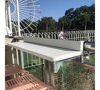 XUELOMZ Mesa de barandilla de balcón Plegable con Mesa Lateral Ajustable de Pared para terraza Exterior en Espacios pequeños