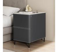 XUELOMZ Mesita de Noche para Espacios pequeños, mesita de Noche para Dormitorio, mesita de Noche con 2 cajones, mesita de Noche Decorativa de Madera para Dormitorio/Sala de Esta