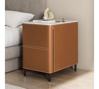 XUELOMZ Mesita de Noche para Espacios pequeños, mesita de Noche para Dormitorio, mesita de Noche con 2 cajones, mesita de Noche Decorativa de Madera para Dormitorio/Sala de Esta
