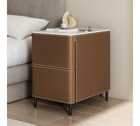 XUELOMZ Mesita de Noche para Espacios pequeños, mesita de Noche para Dormitorio, mesita de Noche con 2 cajones, mesita de Noche Decorativa de Madera para Dormitorio/Sala de Esta