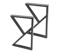 XUEMANSHOP 2 Patas de Mesa de Metal Negro, Capacidad de Carga Total de 200 kg, 45x9x70cm, Patas para Muebles, para escritorios, mesas de salón, sillas