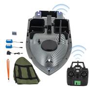 XUEMANSHOP Barco teledirigido, 600 m, barco de pesca con GPS, carga de 2 kg, 99 puntos de posicionamiento, motores duales, barco de alimentación RC para ríos, lagos y mares