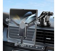 xuenair Z Fold 4 - Soporte de coche para ventana de parabrisas de salpicadero, aluminio, 2 modos para Samsung Galaxy Z Fold 6 5 4 3 2 accesorios y iPhone 16 15 Pro Max