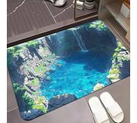 xueneige Alfombra con ilusión óptica Impresa en 3D Alfombra con ilusión óptica de caverna subterránea Felpudo Antideslizante y Lavable