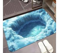 xueneige Alfombra con ilusión óptica Impresa en 3D Alfombra con ilusión óptica de caverna subterránea Felpudo Antideslizante y Lavable