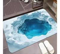 xueneige Alfombra con ilusión óptica Impresa en 3D Alfombra con ilusión óptica de caverna subterránea Felpudo Antideslizante y Lavable