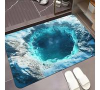 xueneige Alfombra con ilusión óptica Impresa en 3D Alfombra con ilusión óptica de caverna subterránea Felpudo Antideslizante y Lavable