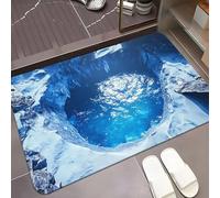 xueneige Alfombra con ilusión óptica Impresa en 3D Alfombra con ilusión óptica de caverna subterránea Felpudo Antideslizante y Lavable