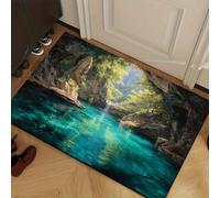 xueneige Alfombra Salon Felpudo Entrada Casa 3D Efecto Visual con Material Suave de Velvet de Cristal para Sala Entrada O Corredor 40 x 60cm Estilo Genial Antideslizante Ideal para Hogar