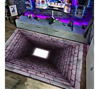 xueneige Felpudo con ilusión óptica Felpudo de Entrada con Efecto estereoscópico Impreso en 3D Antideslizante Divertido Tapete de Gran tamaño